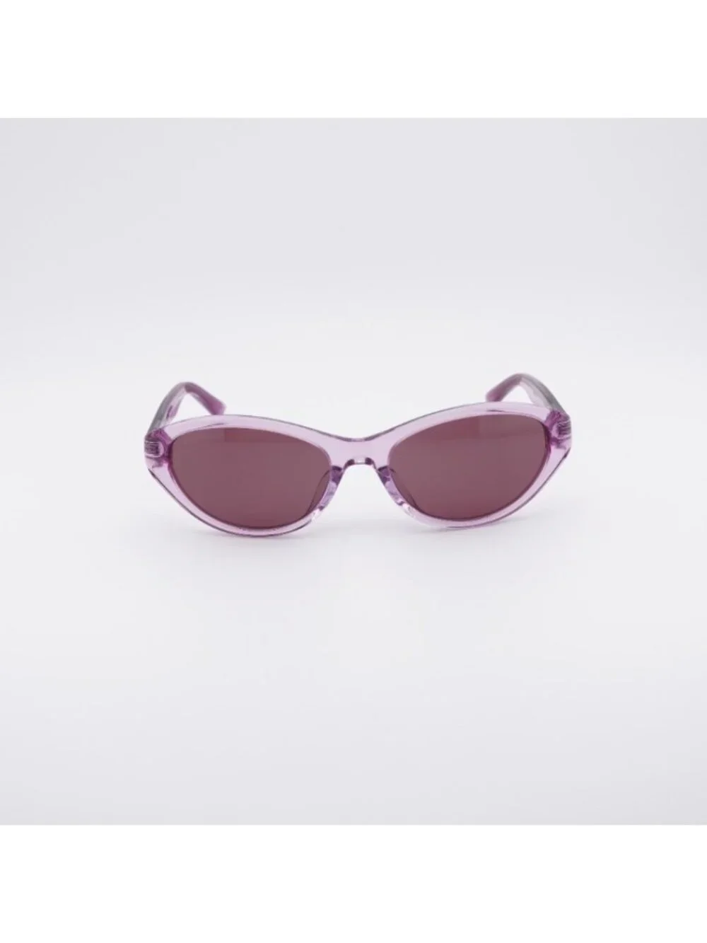Balenciaga BB0404SK 004 Sunglasses Shiny Violet Cat Eye Frame, Violet Lenses